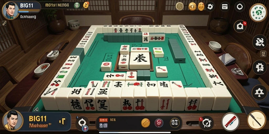 Tampilan screenshot <strong>BIG11</strong> menunjukkan momen gameplay Mahjong yang menarik.