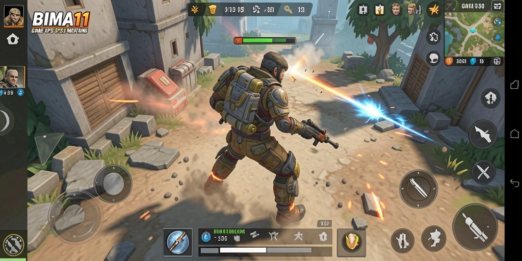 Tampilan gameplay BIMA11 yang mendebarkan dengan aksi seru.