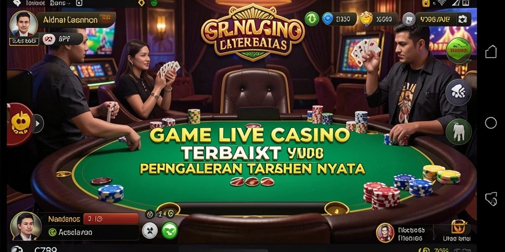 Tampilan gameplay C789 dengan dealer langsung di Live Casino.