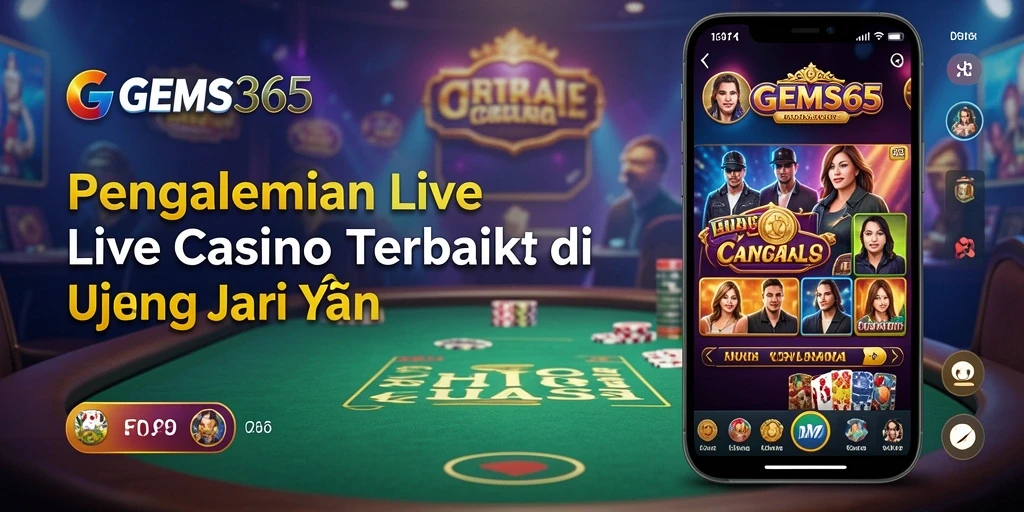 Tampilan menarik dalam gameplay Live Casino GEMS365 dengan dealer langsung.