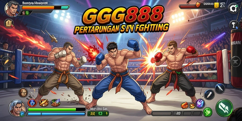 Tampilan gameplay pertarungan seru di GGG888.