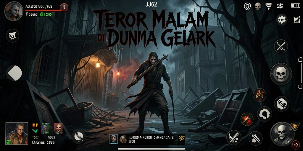 Screenshot JJ62 menunjukkan suasana gelap dan menegangkan dari gameplay Horror.