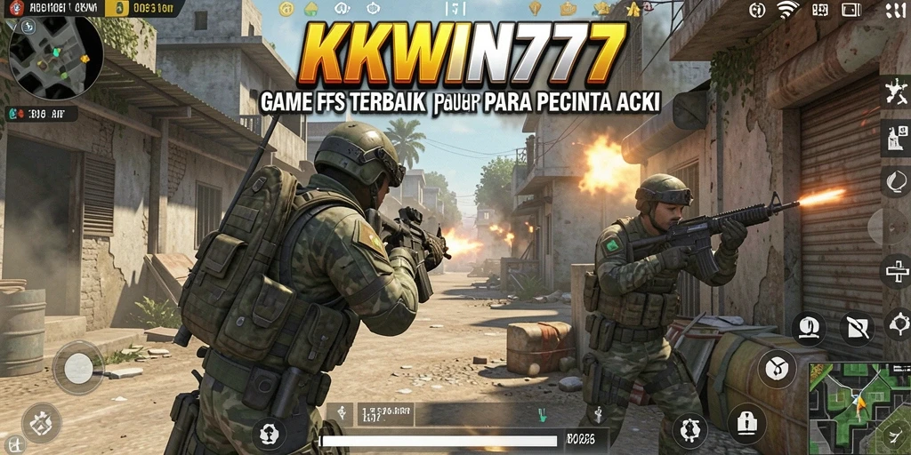 Gameplay KKWIN777 yang intens dengan aksi menembak yang seru.