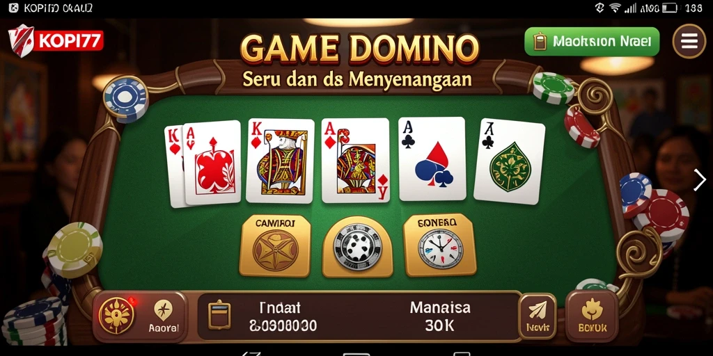 Tampilan gameplay KOPI77 menampilkan kartu dan strategi permainan Domino.