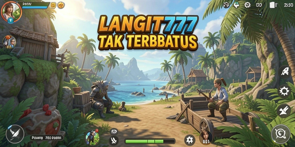 Screenshot gameplay Open World LANGIT777 menampilkan petualangan seru.