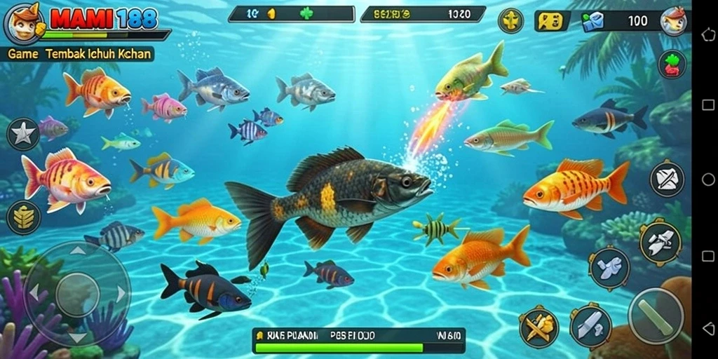 Tampilan screenshot MAMI188 saat gameplay Tembak Ikan.