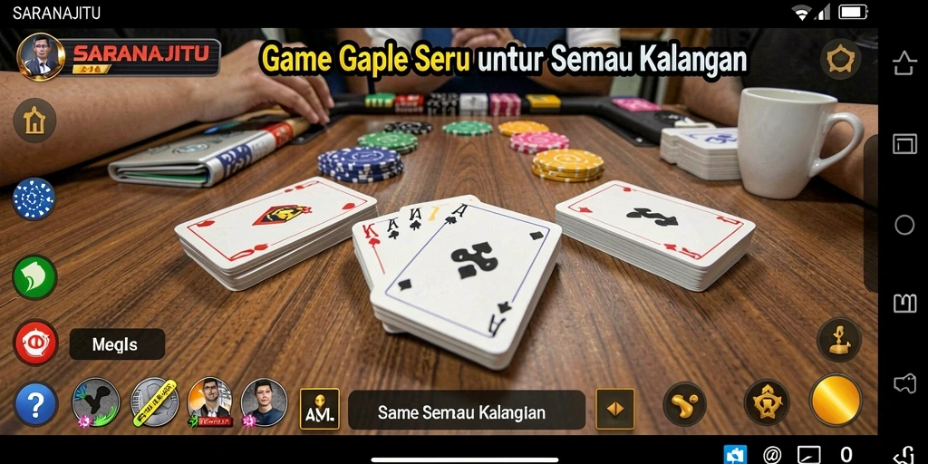 Gameplay menarik SARANAJITU dalam permainan Gaple.