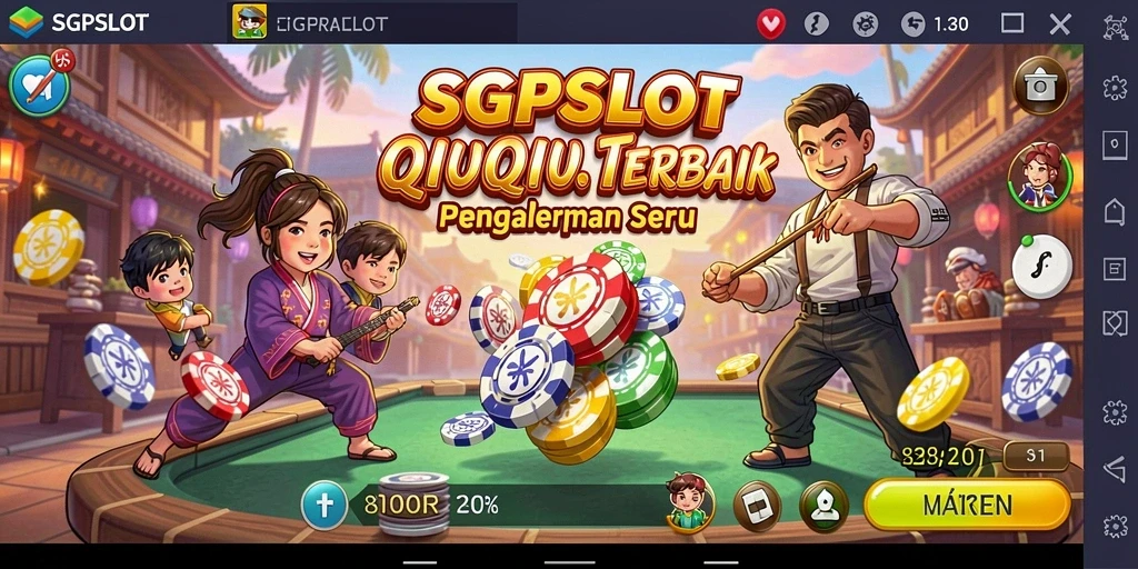 Tampilan gameplay SGPSLOT dengan suasana QiuQiu yang seru.