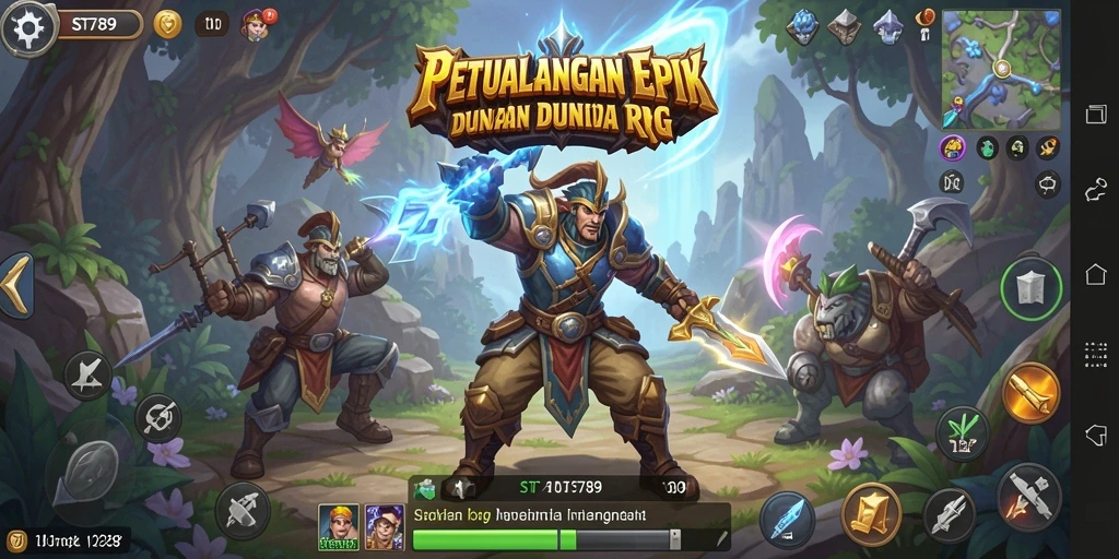 Tangkapan layar utama ST789 menunjukkan aksi pertempuran mendebarkan di dunia RPG.