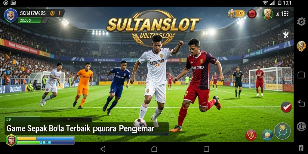 Tampilan gameplay menarik dalam SULTANSLOT dengan aksi sepak bola yang menegangkan.