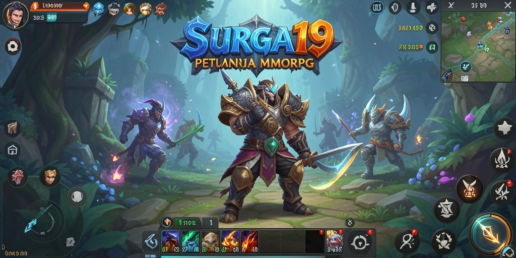 Tangkapan layar <strong>SURGA19</strong> yang menunjukkan aksi pertempuran epik di dunia MMORPG.
