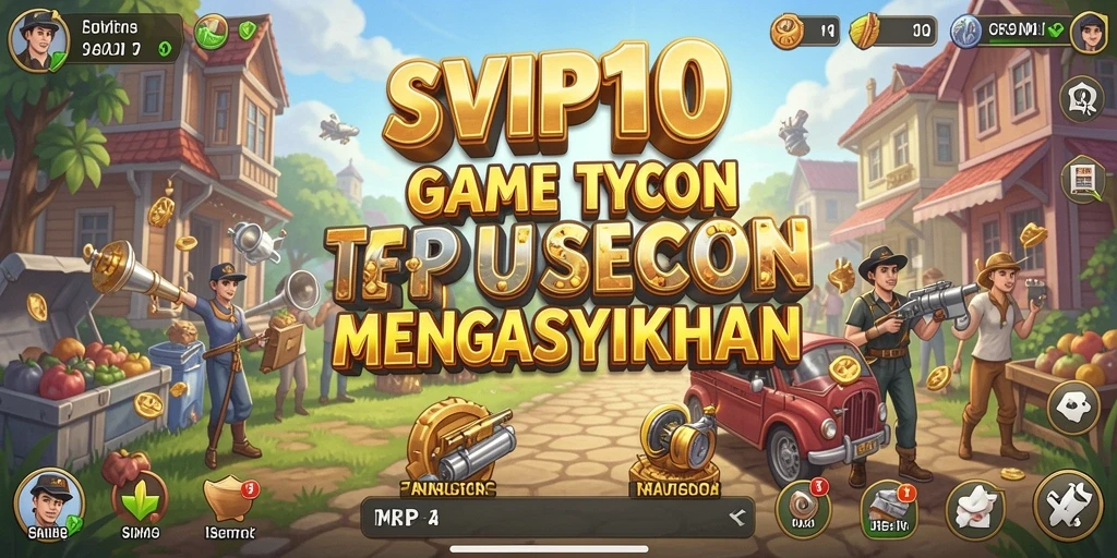 Tampilan gameplay menampilkan strategi pengelolaan bisnis dalam SVIP10.